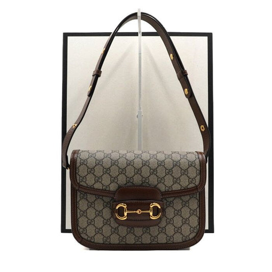 Gucci 1955 Horsebit Shoulder Bag in GG Supreme Canvas 602204 157985472 [P]