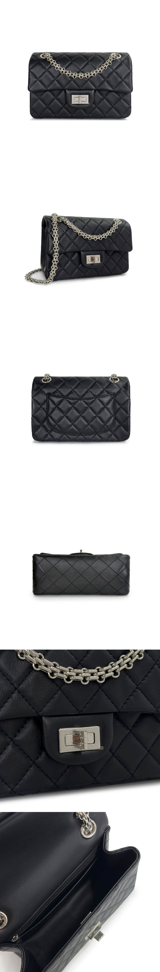 CHANEL Vintage 2.55 Mini Flap Bag mit Silberbeschlägen 156744979 [P]