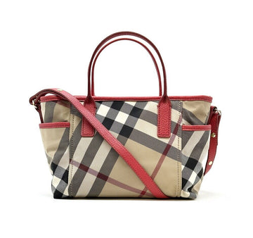 Burberry Check Canvas Two-Way Bag Red B1119C170 151517150 [P]