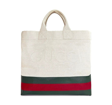 GUCCI Unbenutzte Canvas-Tote mit geprägten Details Natural 782741 155759495 [P]