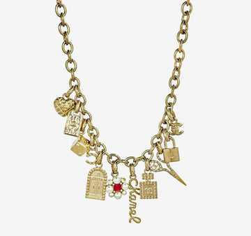 CHANEL Nicht verwendete CC-Logo Perlen-Kristall-Halskette AB5850 KGLQ702R 152199956 [P]