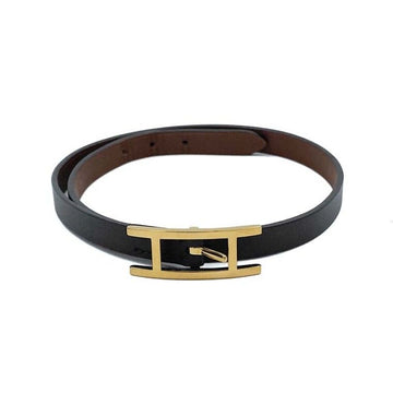 Hermes Bihapi Double Tour Strap Bracelet (Black) 709260490 158047792 [P]