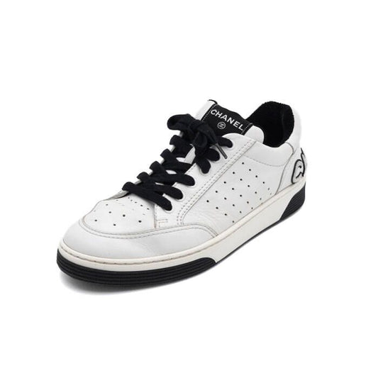 CHANEL White Lace-Up Men's Sneakers G35937 152317044 [P]