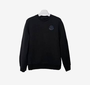 MONCLER ロゴパッチスウェットシャツ Lサイズ ブラック BWM52X3K 157529894 [P]
