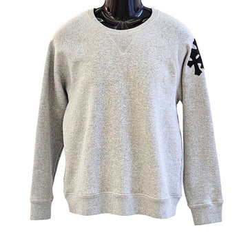 CHROME HEARTS Lederpatch Sweatshirt Grau HRB259235C 156001273 [P]