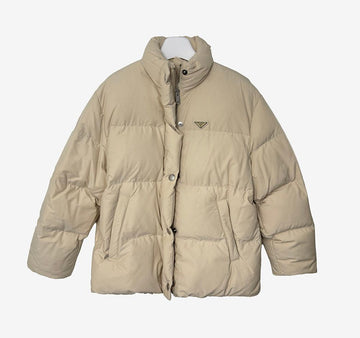 PRADA Unused technische Stoff Daunenjacke 40 Desert Beige FQL21UIF 157547795 [P]