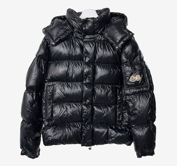 MONCLER MAYA 70 Kapuzenkurze Daunenjacke 6 Größe Schwarz PZK87P2A 157531944 [P]