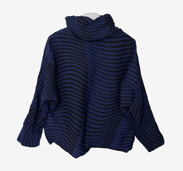 ISSEY MIYAKE Plissee Welle Top Blau LH9RN7N5 157568749 [P]
