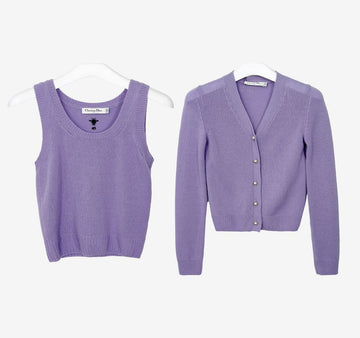 Dior Cashmere Knit Sleeveless Cardigan Set B0920C033 151516010 [P]