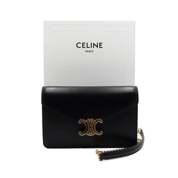 CELINE Schwarze glänzende Kalbsleder Geldbörse WOC Crossbody 10L033DPV 158116284 [P]