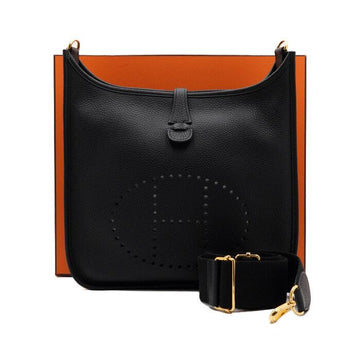 Hermes Evelyne 29 Clemence Shoulder Bag in Black H056277CC 158116307 [P]