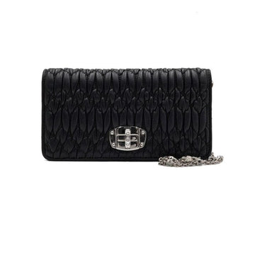 MIU MIU ナパレザー マテラッセ クリスタル ショルダーバッグ クロスボディ 5DH044 158116311 [P]