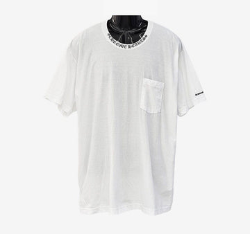 CHROME HEARTS Kopfschrift Logo Tasche Kurzarm T-Shirt XXL Größe Weiß N67HYMC8 158116850 [P]