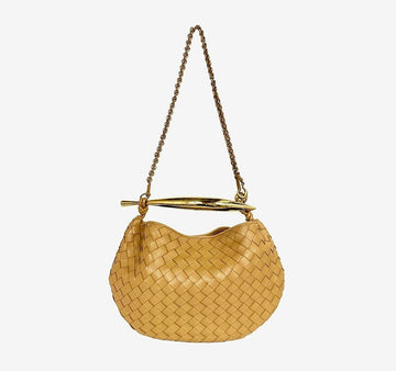 BOTTEGA VENETA Nicht verwendete Intrecciato Ketten Sardine Tasche Medium Mandel 9VS5CR9Z 158125153 [P]