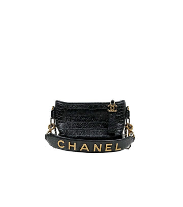 CHANEL Schwarze Krokodil Gabriel Hobo Schultertasche 64296 158158159 [P]