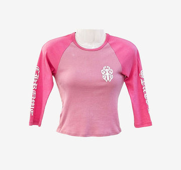 CHROME HEARTS Langarm T-Shirt mit Raglan-Ärmeln XS Pink X88I8U7A 158159631 [P]