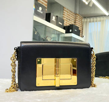 Tom Ford Natalia Chain Bag Gold Hardware Black D041402 148576485 [P]