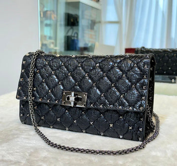 VALENTINO Rockstud Spike Ketten Schultertasche Schwarz MW0B0137D040805 148576648 [P]