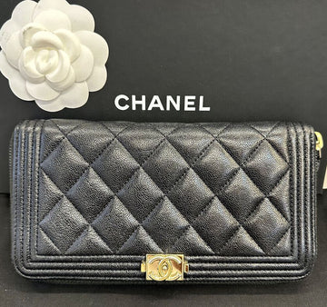 CHANEL Boy Geldbörse gold 27er F050801 148576746 [P]
