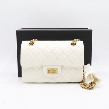 CHANEL 2.55 ビンテージ ミニ カーフスキン ゴールド金具 ショルダーバッグ 兼 クロスバッグ AS0874 152315476 [P]