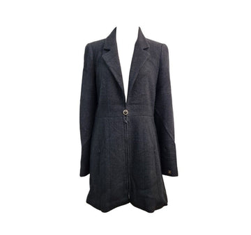 CHANEL Tweed Long Jacket Black P19311 152199745 [P]