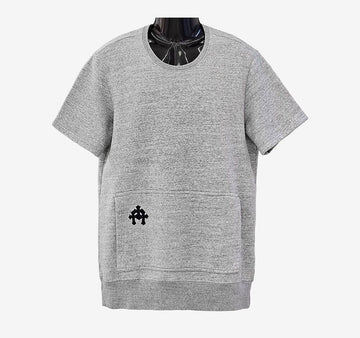 CHROME HEARTS ペーパージャム レザーパッチ コットン 半袖 Lサイズ グレー 089PXUS0 158166529 [P]