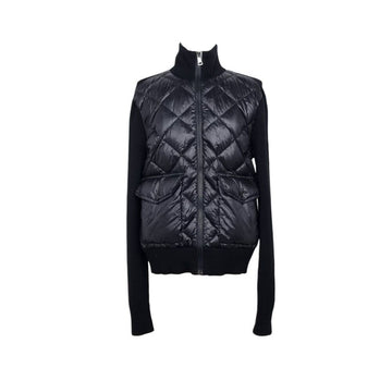 Moncler Tricot Padded Knit Zip-Up Cardigan Black 155557604 [P]