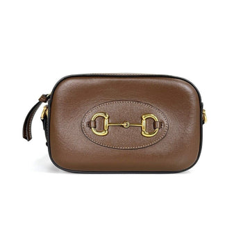 Gucci Horsebit 1955 Crossbody Bag Leather Brown 155010450 [P]