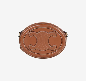 CELINE Triumph Oval Crossbody Bag Ten Braun 158173642 [P]