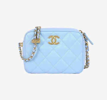 CHANEL カメラバッグ ミニ スカイブルー AS2856 158174015 [P]