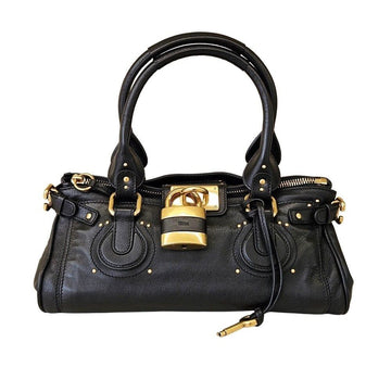 Chloe Paddington Tote Bag Grained Leather Black QS72AK8W 155010446 [P]
