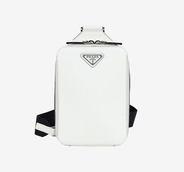 PRADA ブリック サフィアーノ バッグ ホワイト レザー 2VZ106 158174312 [P]