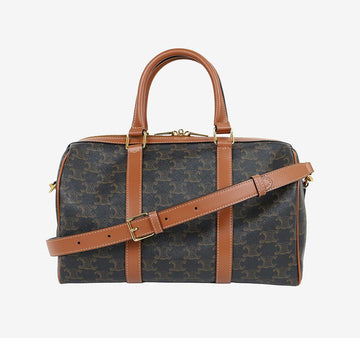CELINE トリュフォー キャンバス カーフスキン ボストンバッグ ラージ GCZL3O75 158174764 [P]