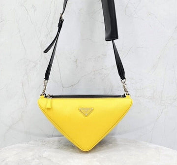 Prada Vitello Triangle Saffiano Leather Shoulder Bag 143959834 [P]