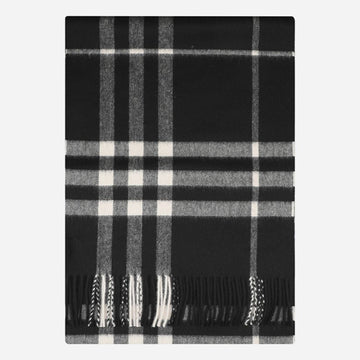BURBERRY チェックカシミヤマフラー ブラック 8094741 C1343 158192031 [P]