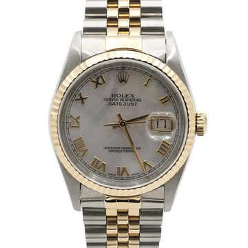 Rolex 18K Gold Combination Mother of Pearl Datejust 36MM Unisex Watch 16233 158192595 [P]