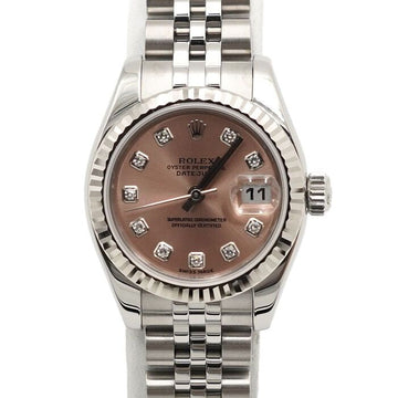 Rolex Lady Datejust 10P Diamond Pink Dial 26MM Jubilee Band Steel Women's Watch 179174 158192596 [P]