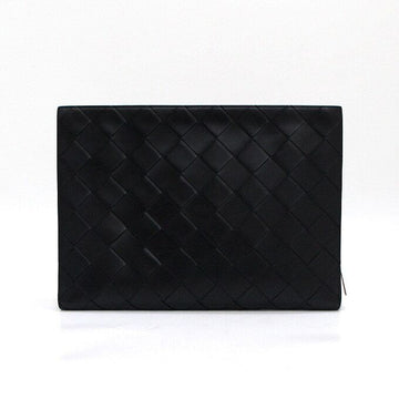 BOTTEGA VENETA ブラックイントレチャートラージドキュメントケース 158192772 [P]
