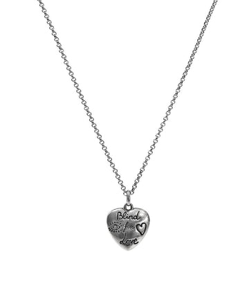 GUCCI Blinde für Liebe Silberne Halskette 63350 158197440 [P]