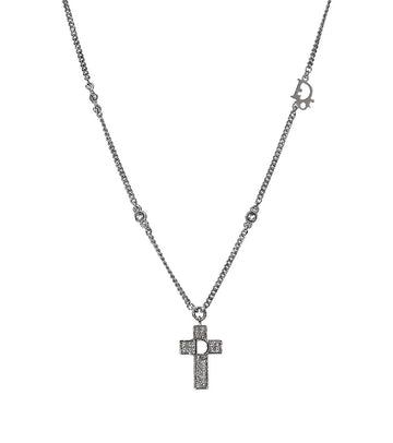 Dior Cubic D Cross Silver Necklace 63934 158197441 [P]