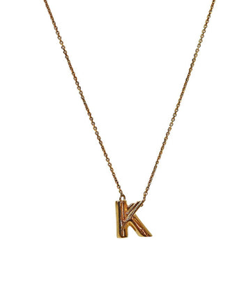 Louis Vuitton Initial K Gold Necklace 63788 158197456 [P]