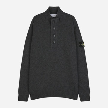 STONE ISLAND Wappen-Patch-Button Strickmütze Grau 5100040 S00A3 V0M62 158199041 [P]