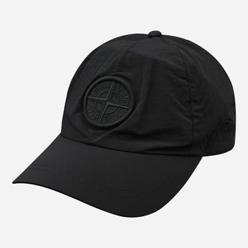 Stone Island Logo Nylon Baseball Cap Black 158199044 [P]