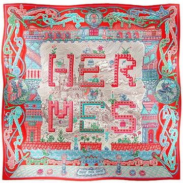 Hermes Multi-Color 90X90 Square Scarf aa65632 158202564 [P]