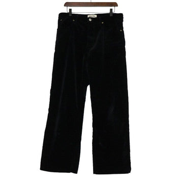 MIU MIU Corduroy Hose mit gewaschenem Velvet in Schwarz MP1623 158202626 [P]