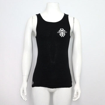 CHROME HEARTS Schwarzes Baumwoll-T-Shirt mit Dagger-Print ohne Ärmel aa65606 158202839 [P]