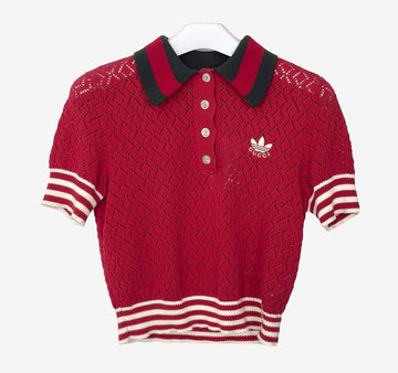 Gucci Crop Knit T-Shirt Red 693832 158202908 [P]