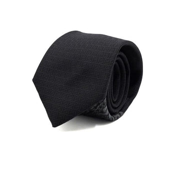 Hermes Black Silk Heavy Metal Tie 334295T 01 158202910 [P]