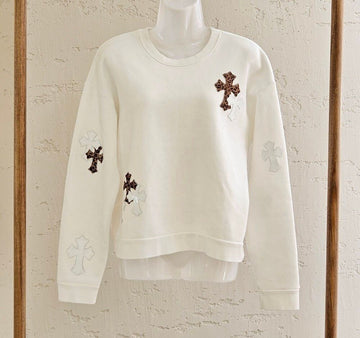 Chrome Hearts Leather Patch Sweatshirt L9L807IB 154707964 [P]
