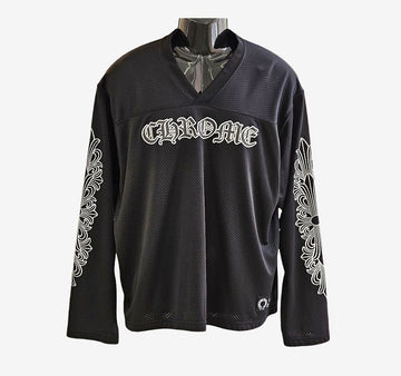 Chrome Hearts Warm Up Long Sleeve Mesh Jersey Black 156945795 [P]